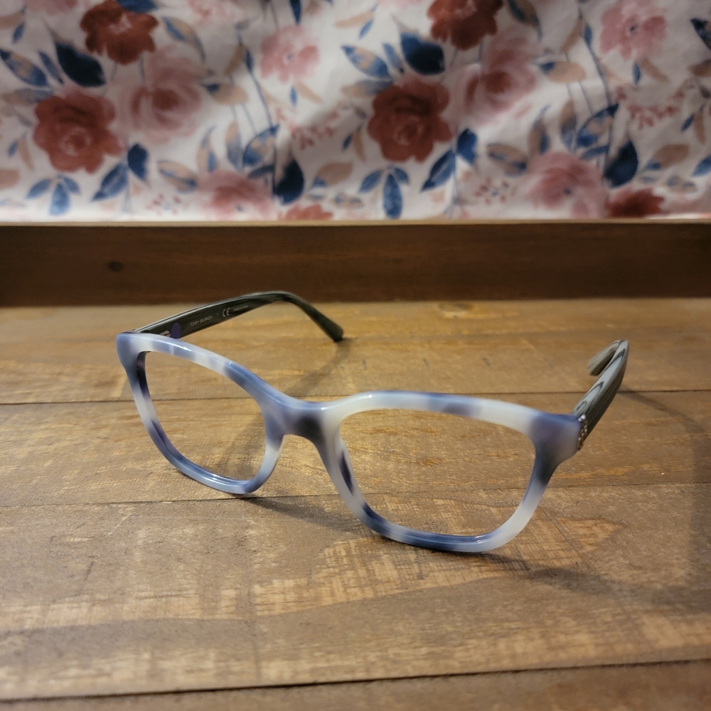 TORY BURCH TY2073 1652 50/19/135 BLUE GRAY MARBLE FLEX HINGE ET05